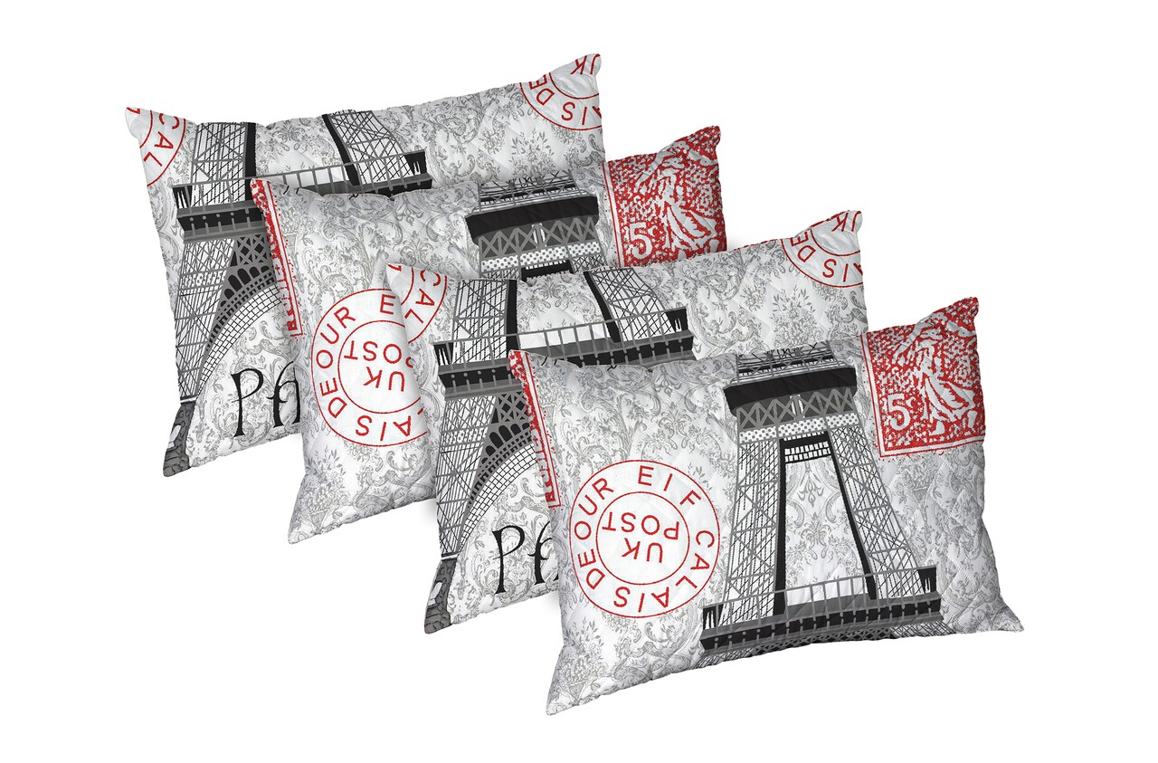 Set 4 perne Paris, microfibra matlasata Alcam, 50x70 cm - imagine 5